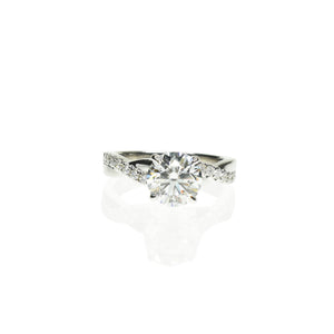 Intertwining Band Solitaire Ring