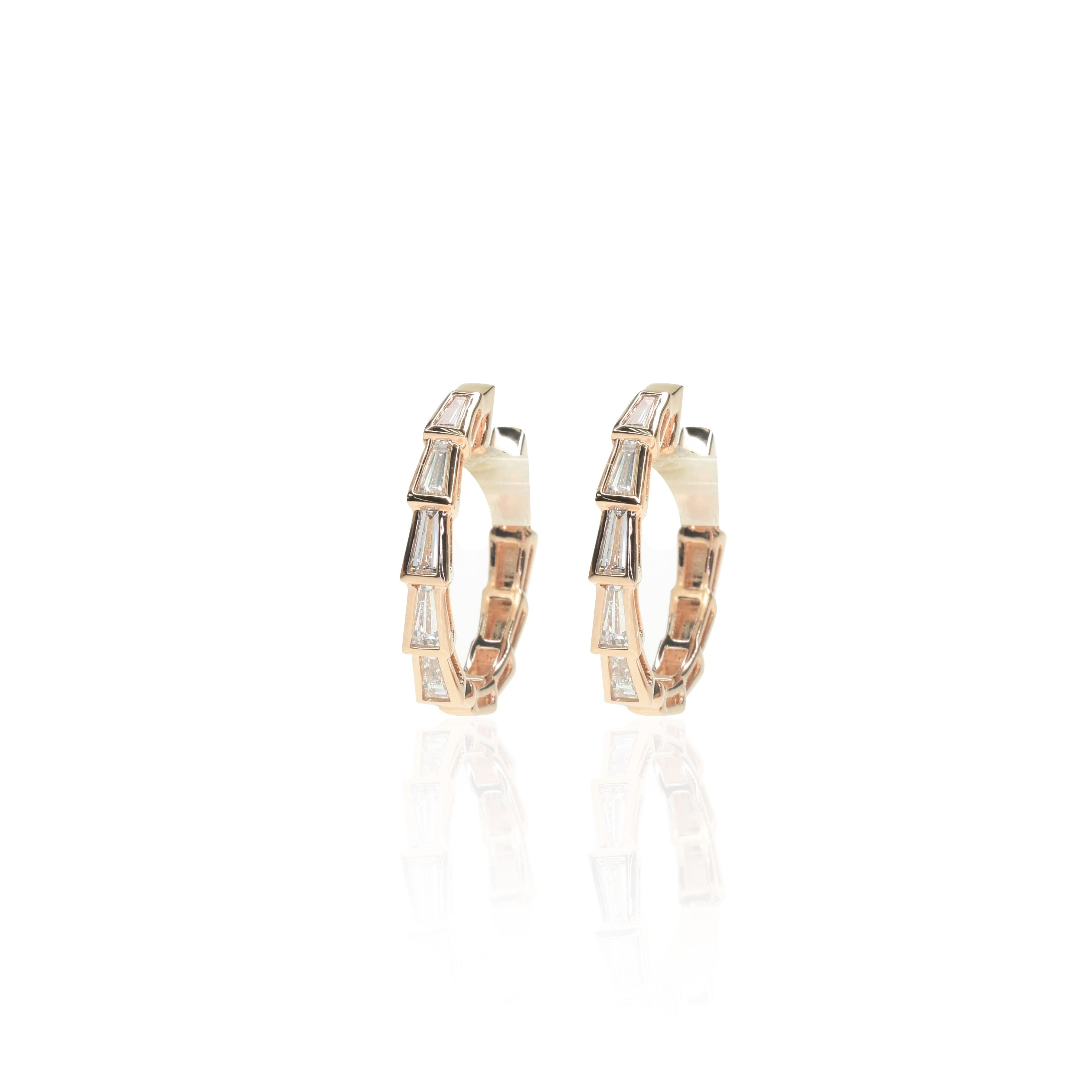 Tappered Diamond Hoops