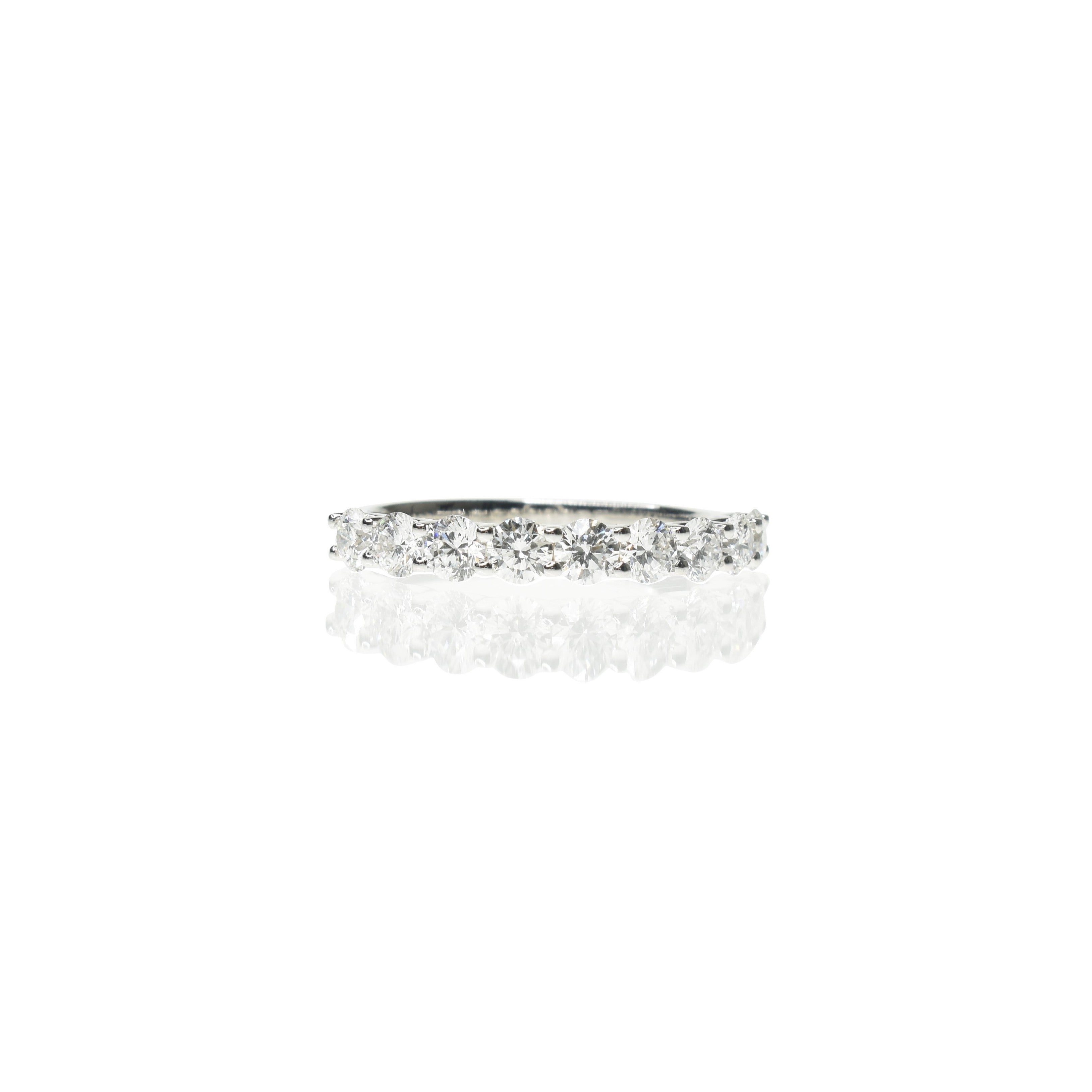 Round Diamond Half Eternity Band