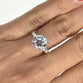 2.50ct Round Lab Grown Diamond Trilogy Ring with Tapers