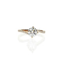 Twisted Band Round Diamond Ring