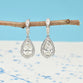 2.6ct Pear Shape Lab Grown Diamond Hanging Earrings