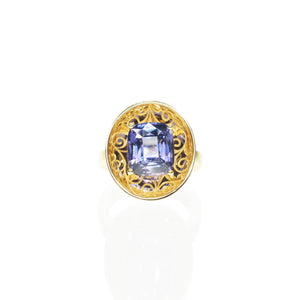 Intricate Purple Spinel Ring