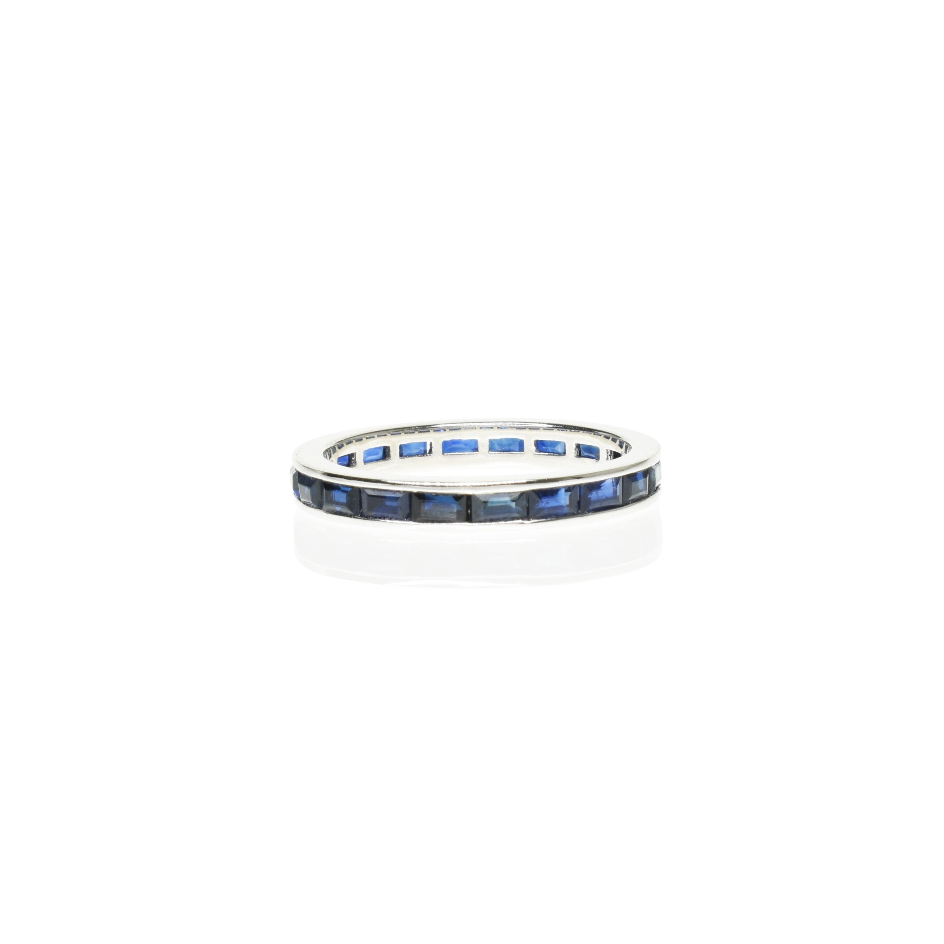 Sapphire Eternity with Baguettes
