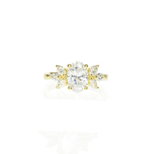 Floral Oval and Marquise Engagment Ring