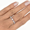 Princess Cut Diamond And Ruby Eternity Band