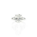 Oval Trilogy Ring With Pear Diamonds