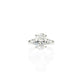 2.5ct Oval Shape Lab Grown Diamond Trilogy Ring with Pear