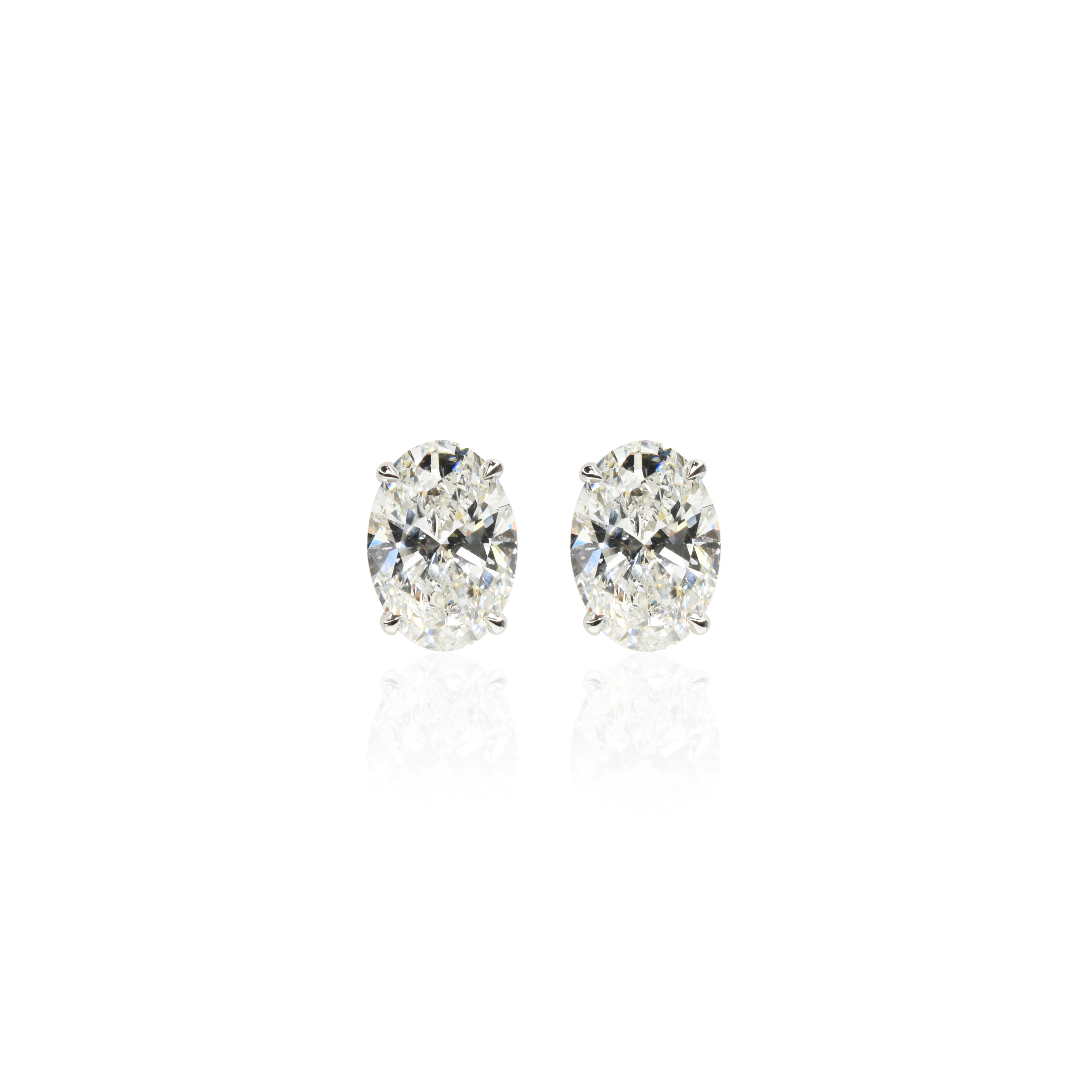 5ct Lab Grown Diamond Oval Earrings