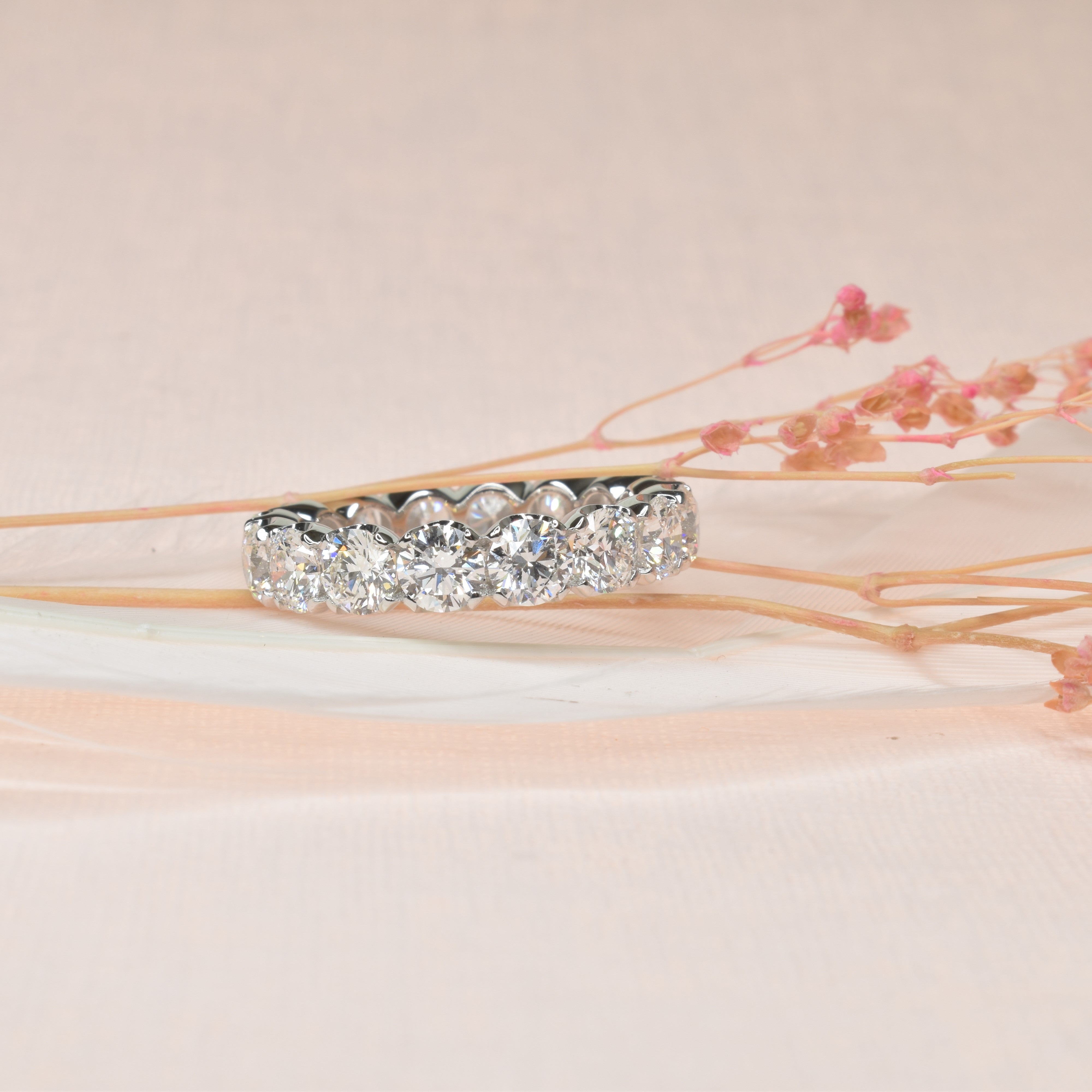 Lab Grown Eternity Band with 4.3mm Round Diamonds