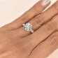 2.5ct Lab Grown Round Diamond Ring with Pavé