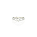 Round Diamond Ring With Split Shank Pave