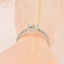 Round Diamond Ring With Split Shank Pave