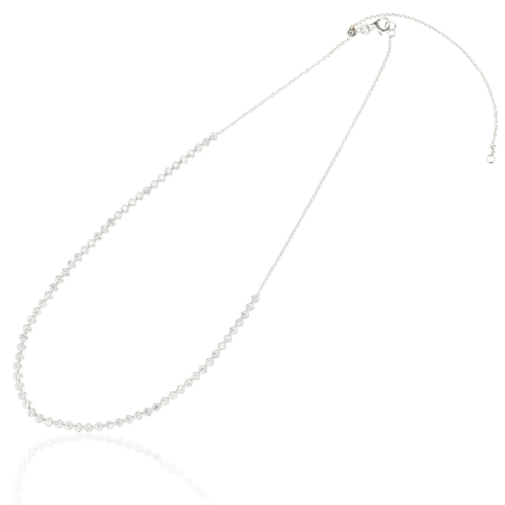 Adjustable Diamond Tennis Necklace