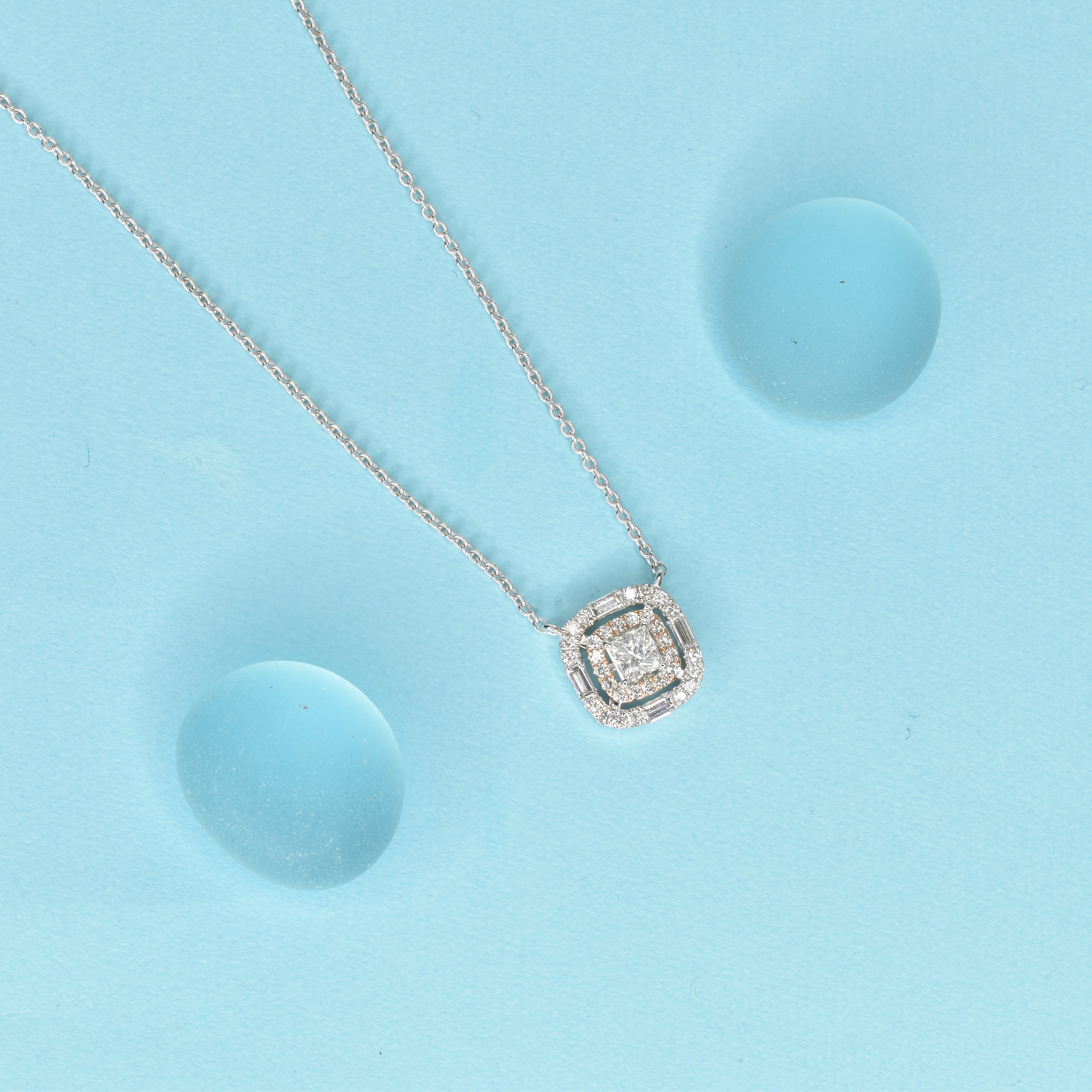 Double Halo Two Tone Pendant