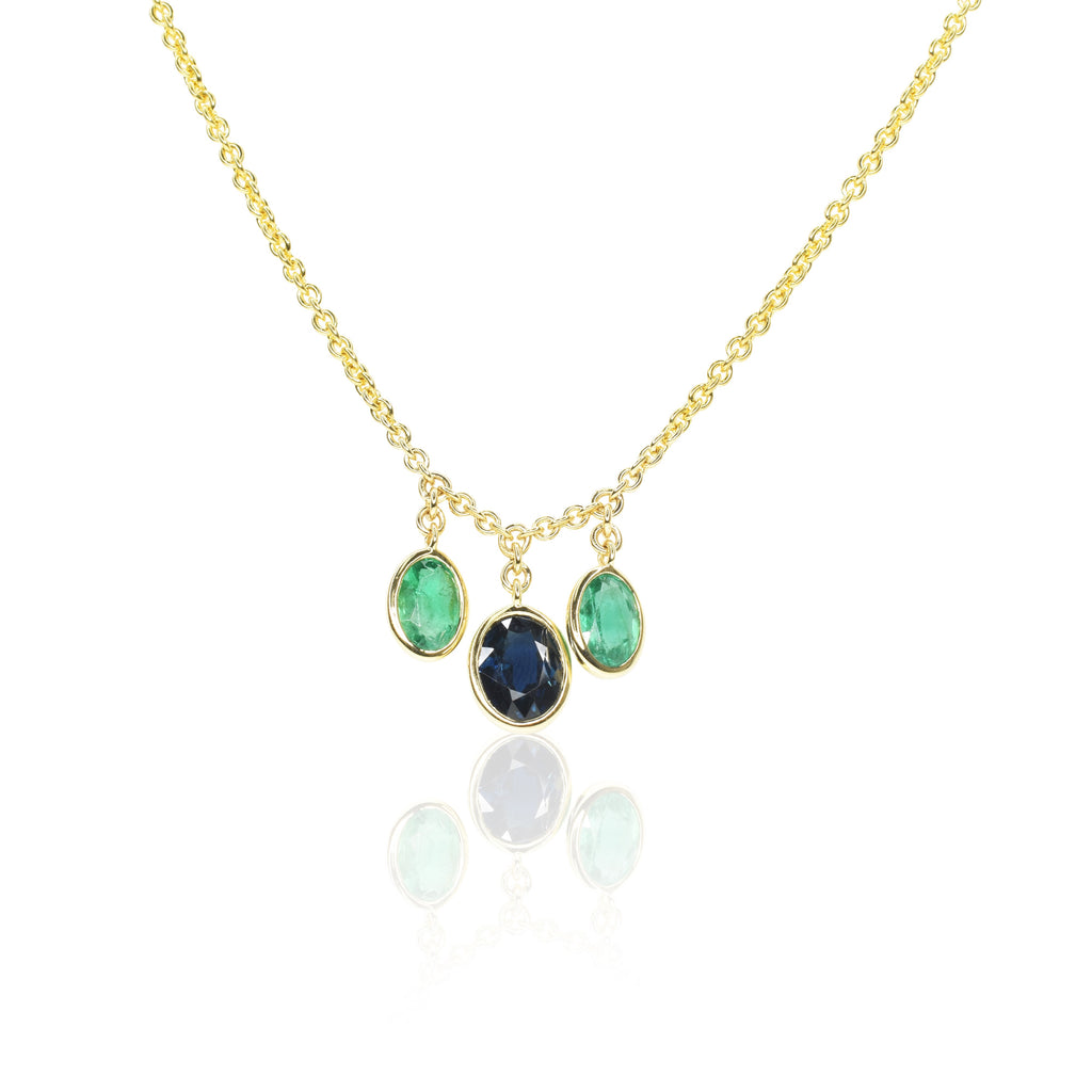 Sapphire And Emerald Pendant