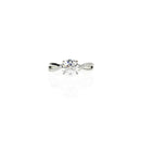 Intertwining Band Solitaire Ring