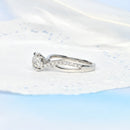 Intertwining Band Solitaire Ring