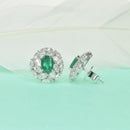 Emerald and Diamond Dress Earrings