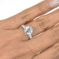 2.60ct Lab Grown Diamond Engagement Ring with Double Eagle Prongs and Diamond Band