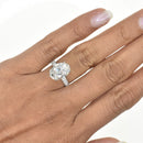3.5ct Oval Ring with Diamonds on Shoulder