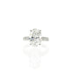 3.5ct Oval Shape Lab Grown Diamond Engagement Ring with Pave Band