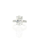 3.5ct Oval Lab Grown Diamond Ring with Diamonds on Shoulder
