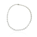 Tennis Necklace with Marquise and Round Diamonds