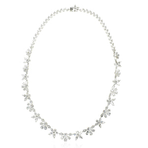 Flower Diamond Wedding Necklace