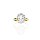 Oval Diamond Engagement Ring with Floral Halo