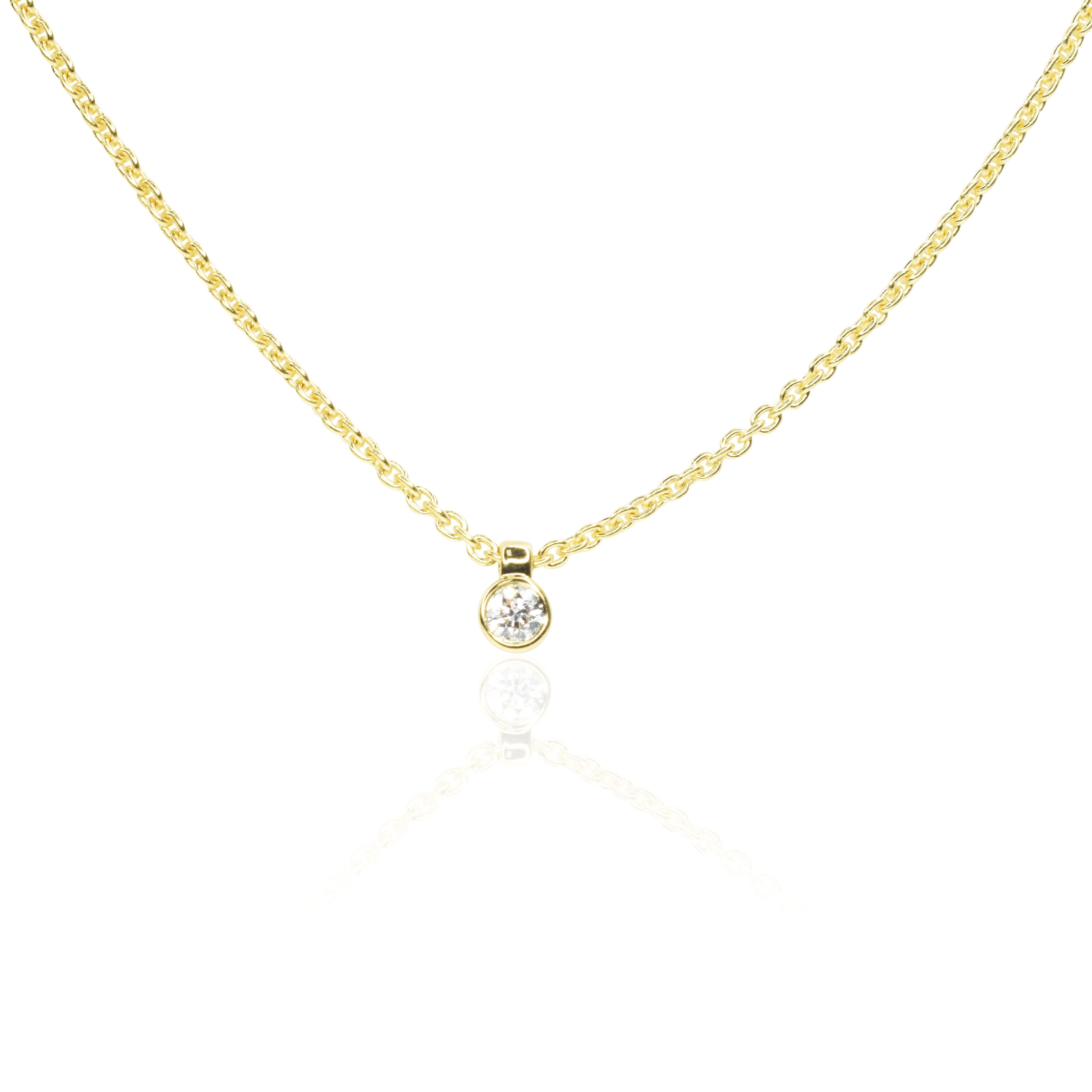 Bezel Set Necklace