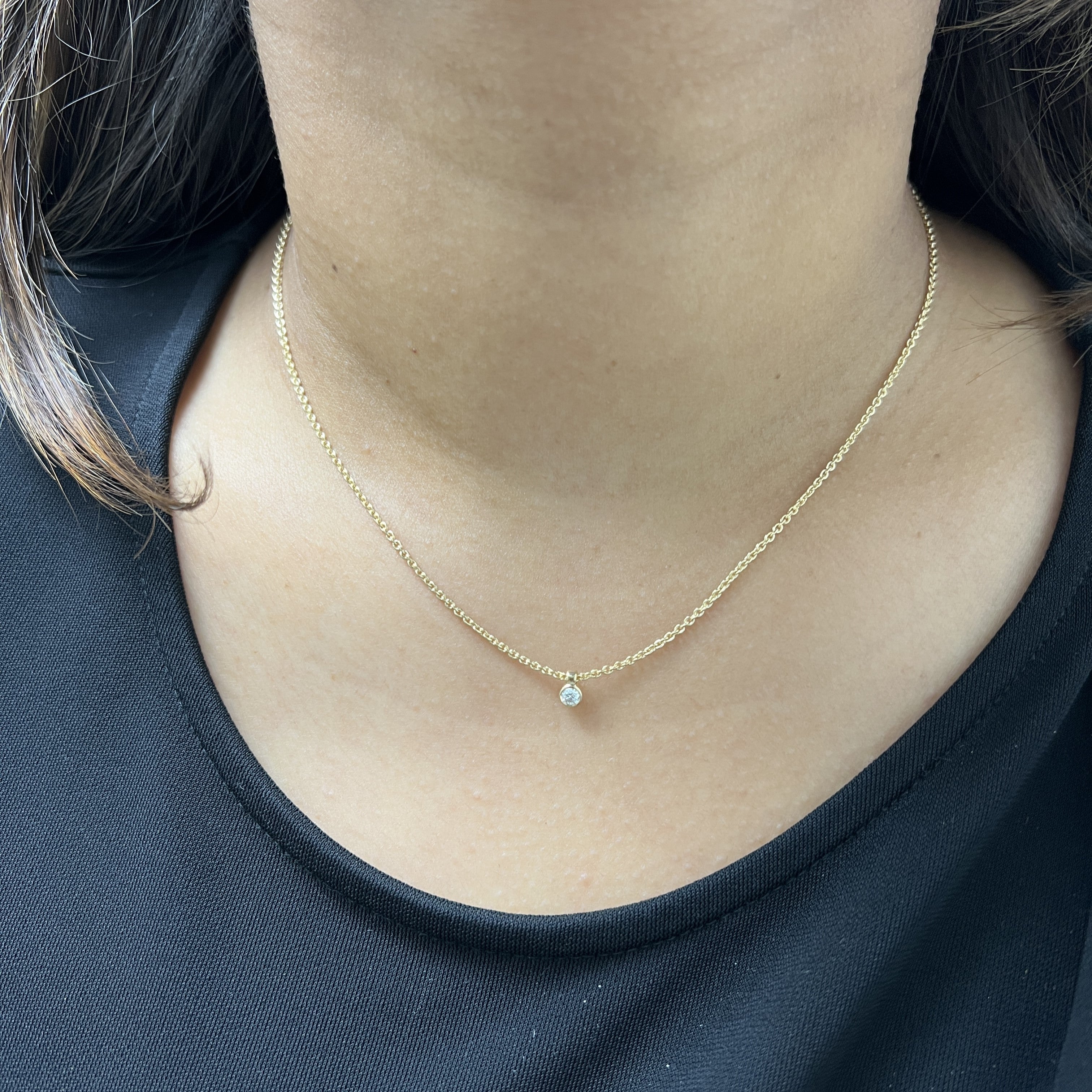 Bezel Set Necklace
