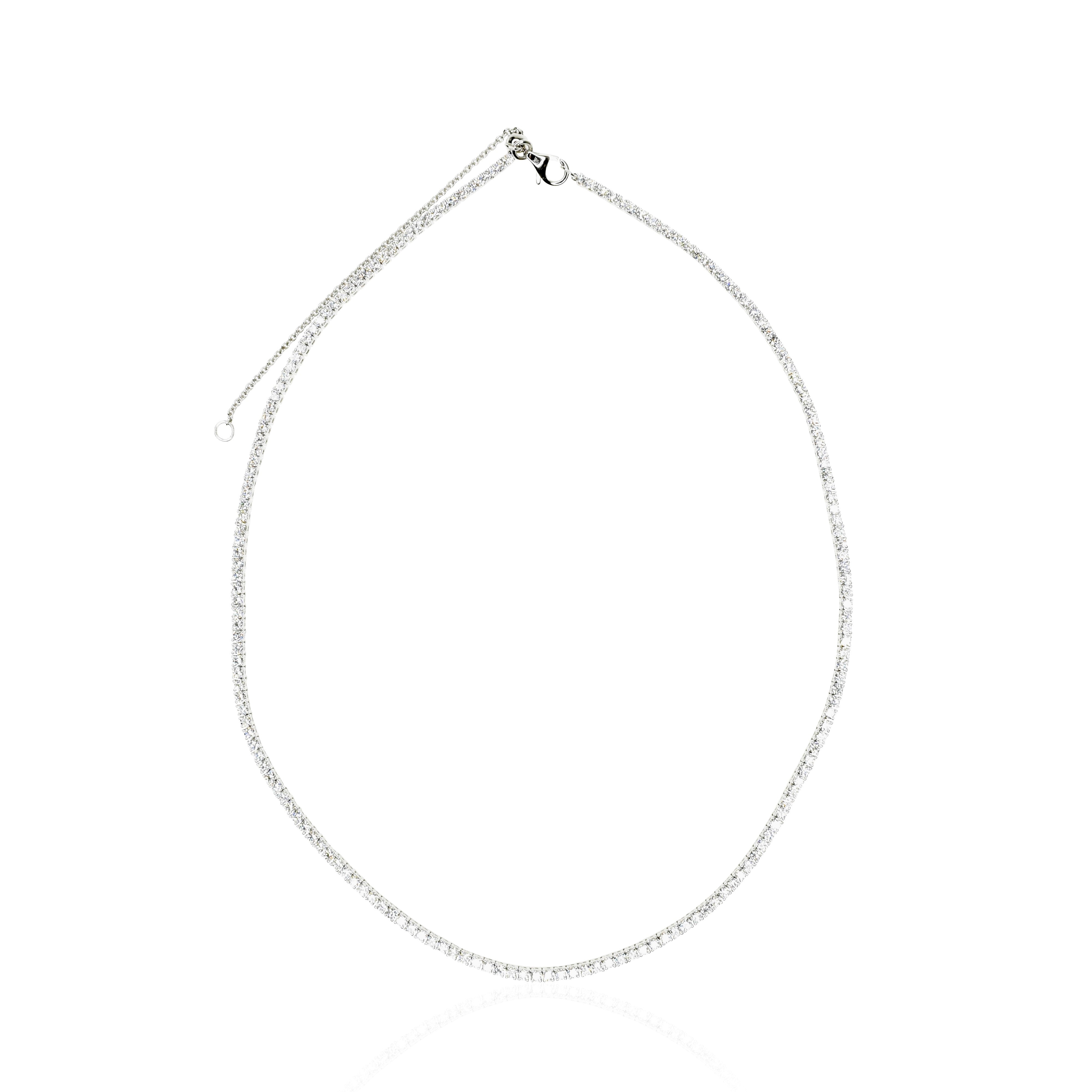 Lab Grown Diamond Classic Tennis Necklace with 2.05mm Round Diamonds