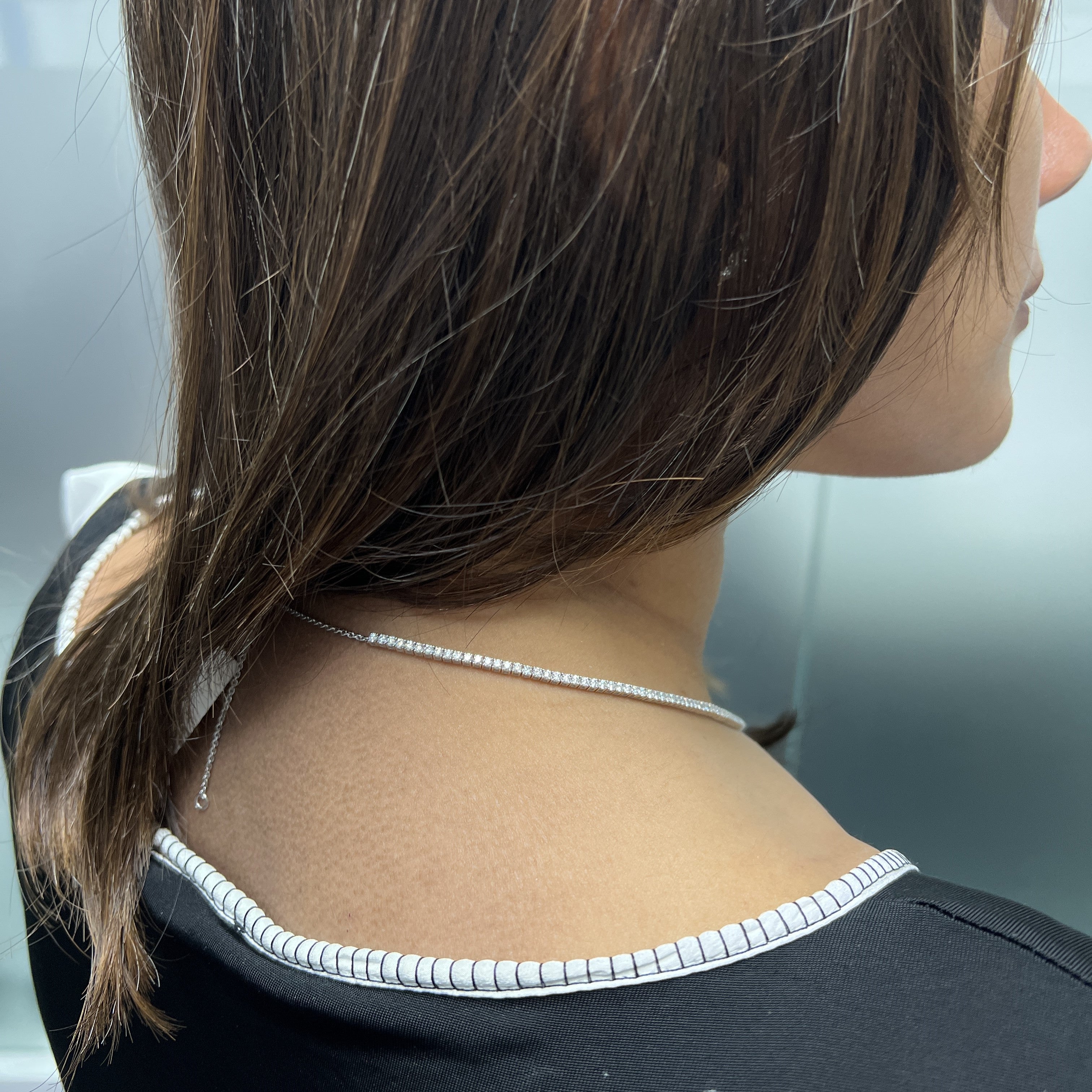 Lab Grown Diamond Classic Tennis Necklace with 2.05mm Round Diamonds