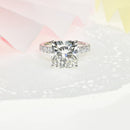 Classic Cushion Cut Half Band Diamond Ring