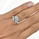 Classic Cushion Cut Half Band Diamond Ring