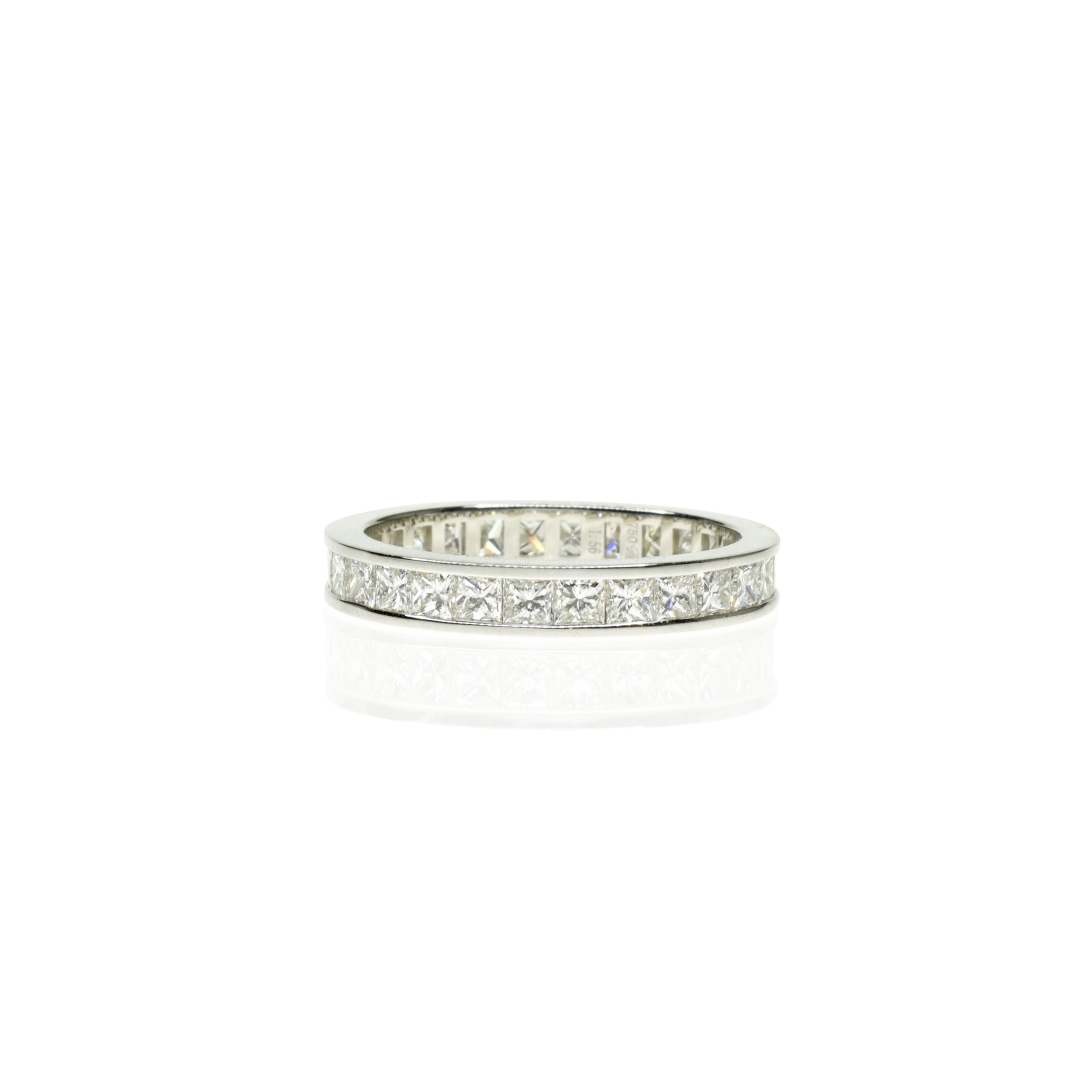 Princess cut channel set band