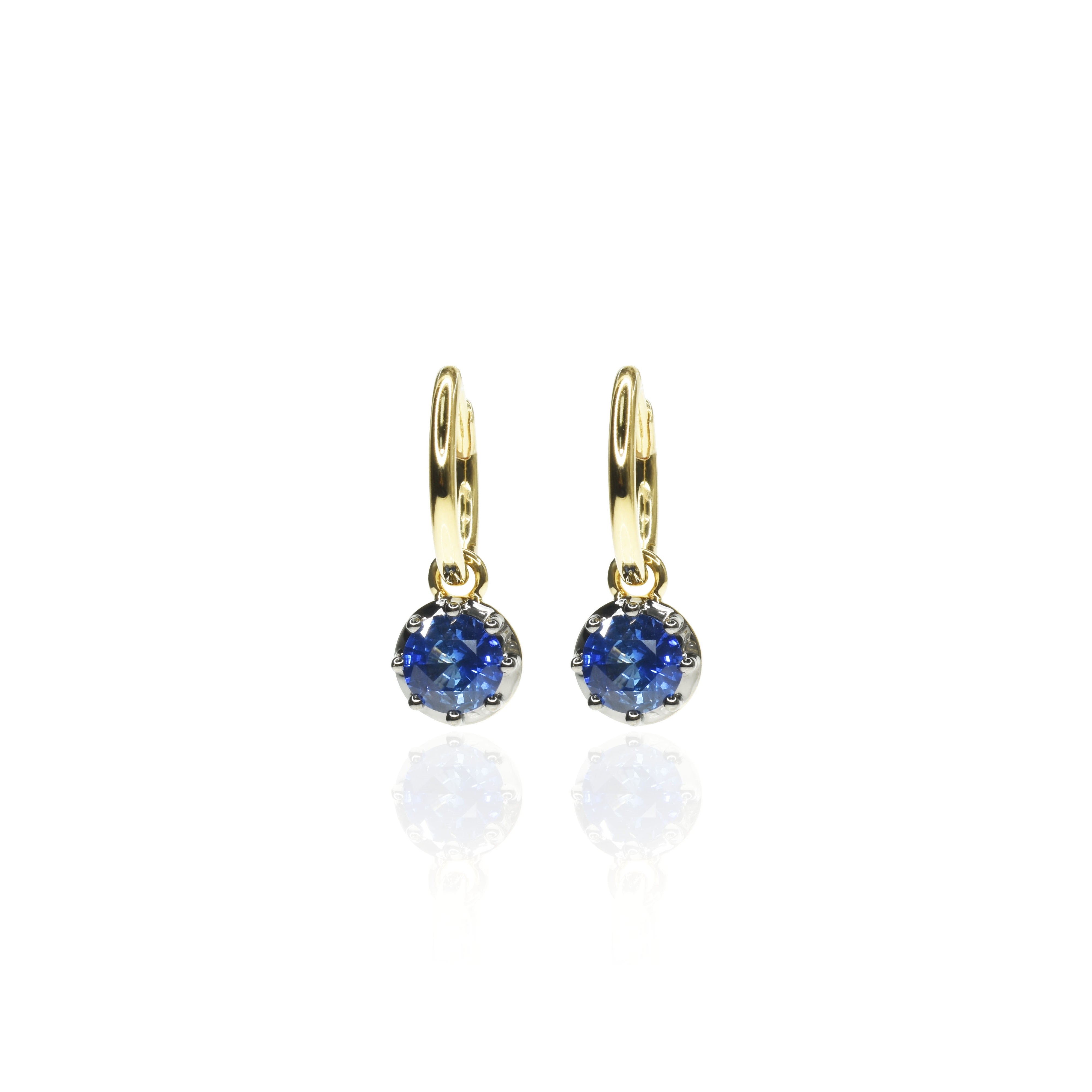 Sapphire Hoop Earrings
