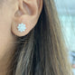 Diamond Studs with a Floral Halo