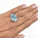 Blue Topaz Statement Ring