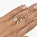 North-South Prong Set Oval Ring