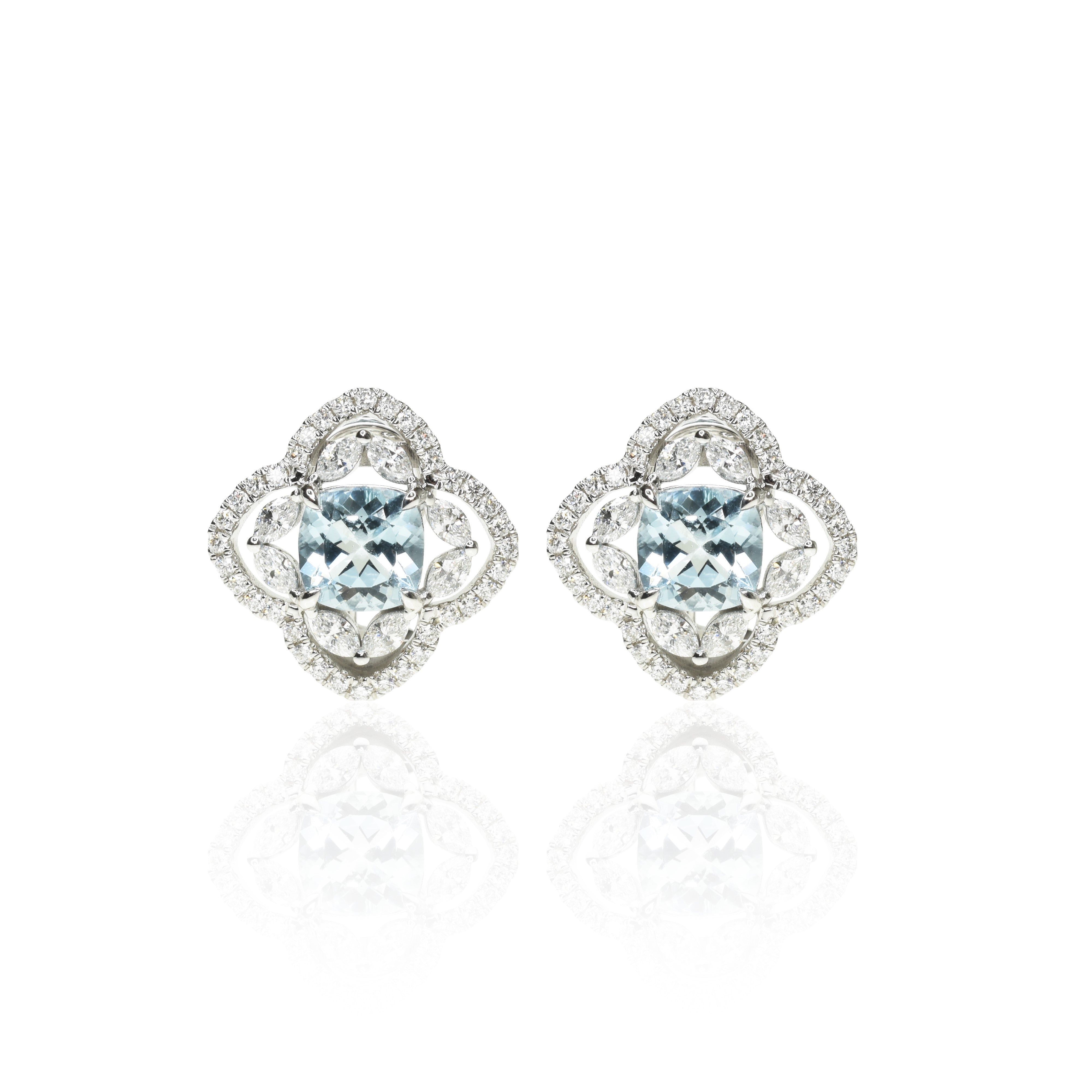 Aquamarine Dress Earrings