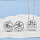 Round Lab Grown Diamond Earrings with Halo