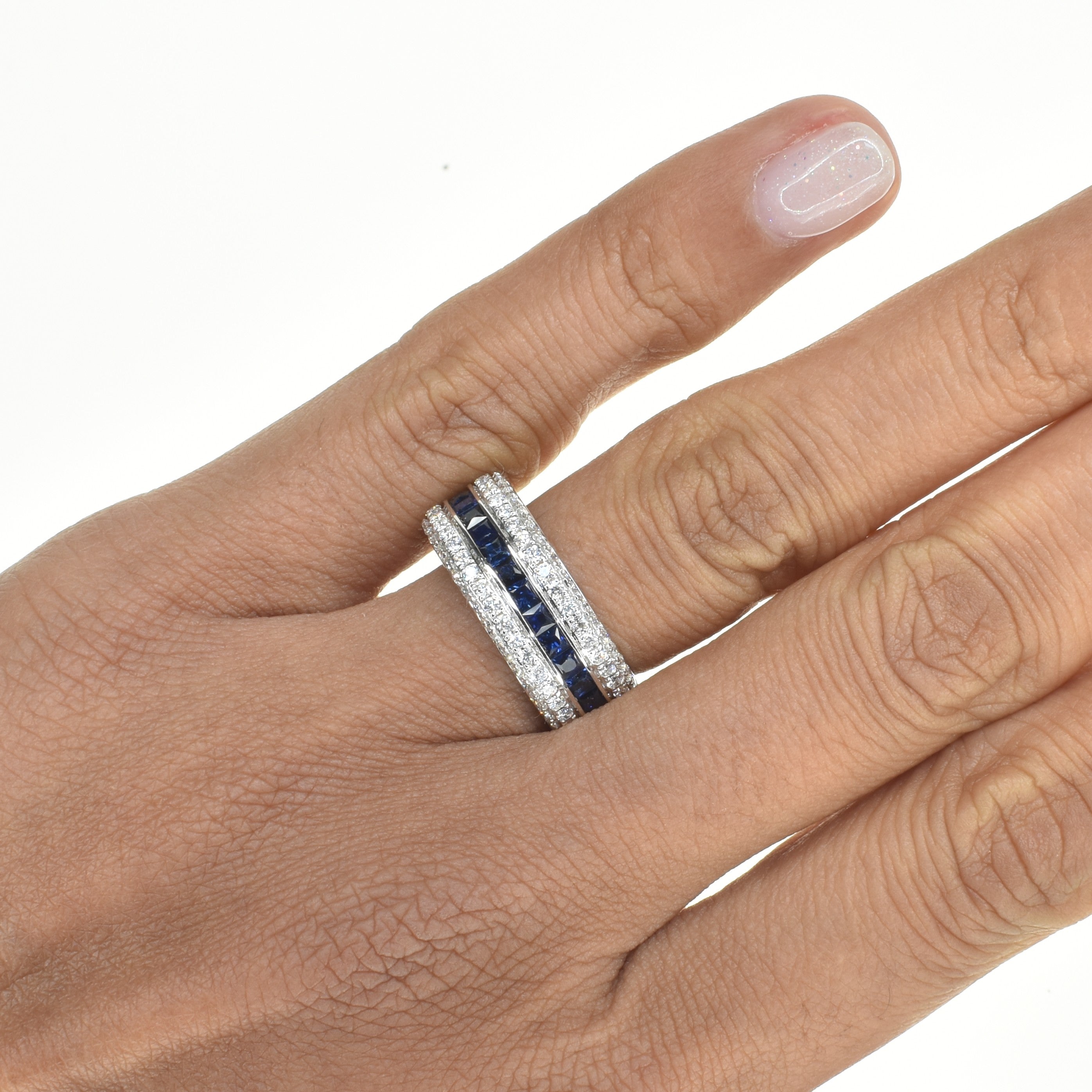 Diamond and Sapphire Eternity Ring