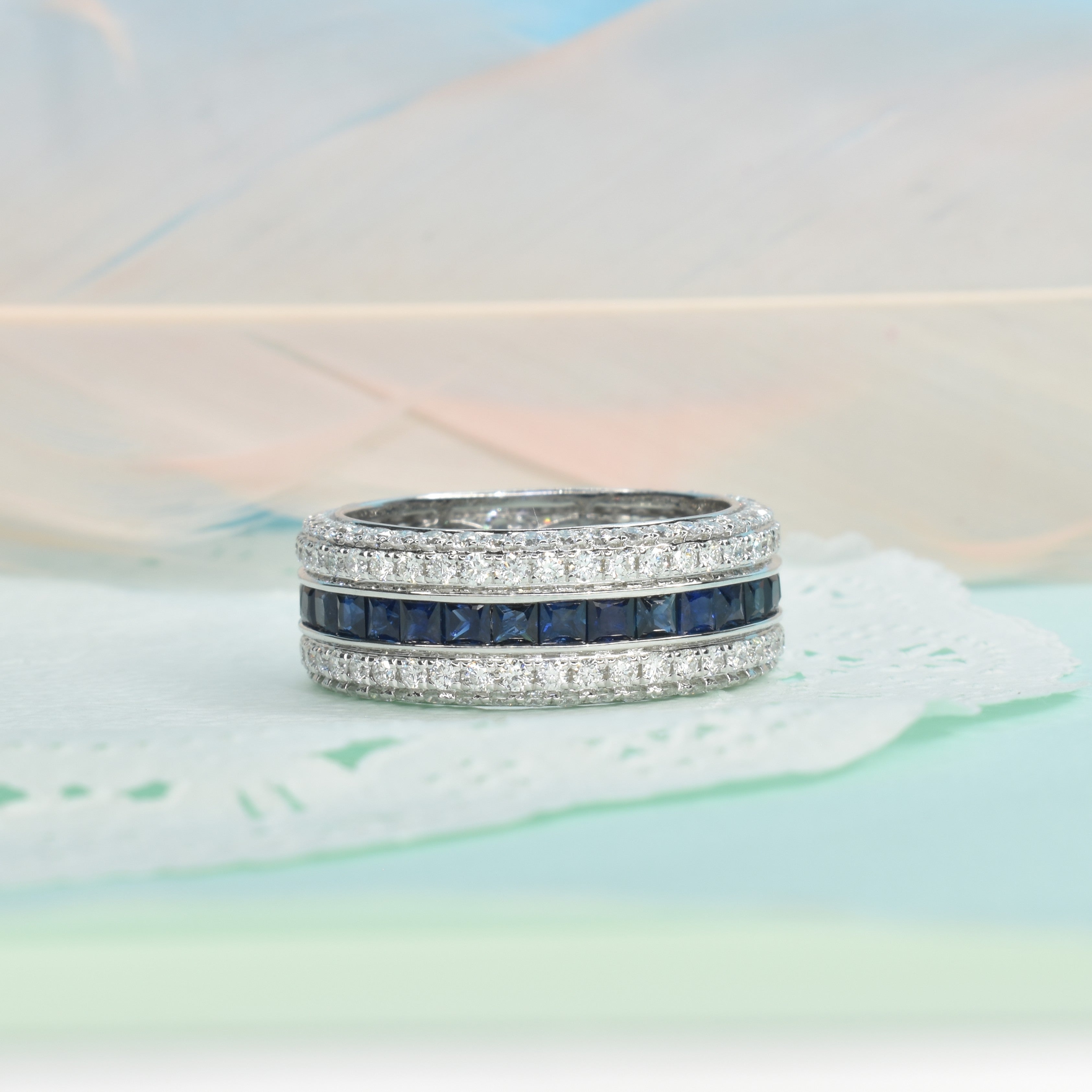 Diamond and Sapphire Eternity Ring