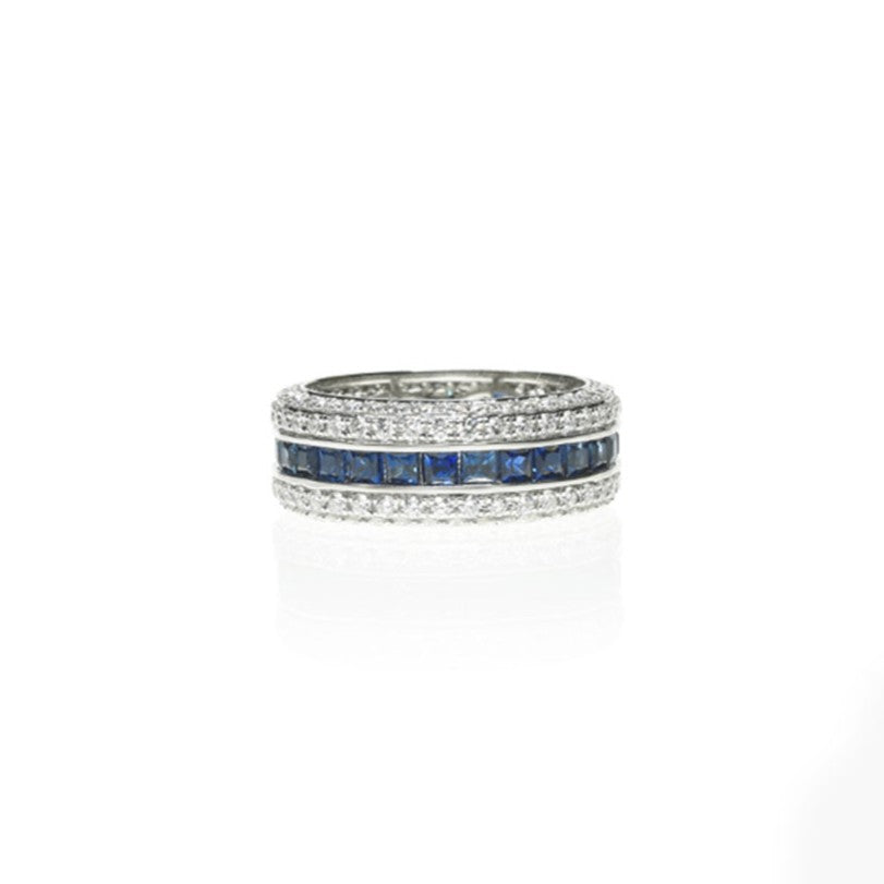 Diamond and Sapphire Eternity Ring