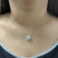 Round Lab Grown Diamond Pendant with Halo