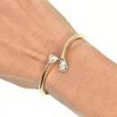 Bangle with Pear & Trillion Diamond