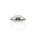 Split Shank Engagement Ring with Emerald Shaped Diamond