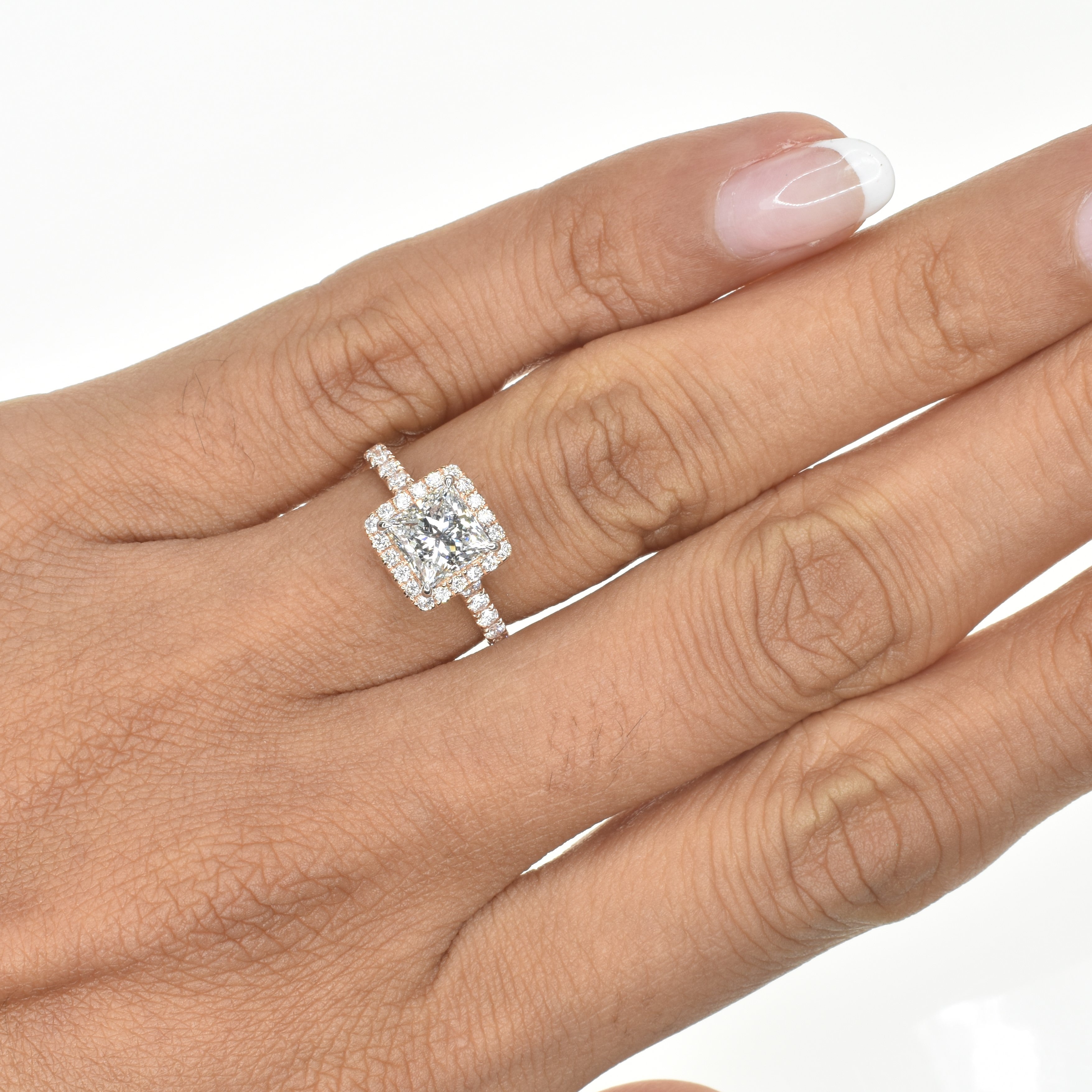 Princess Cut Diamond with Halo